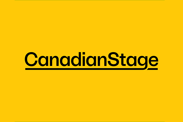 black Canadian Stage logo on yellow background